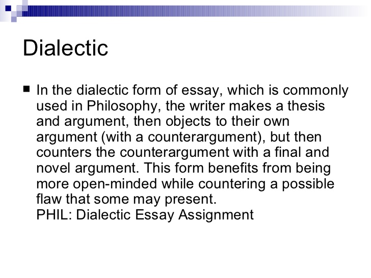 the dialectic essay