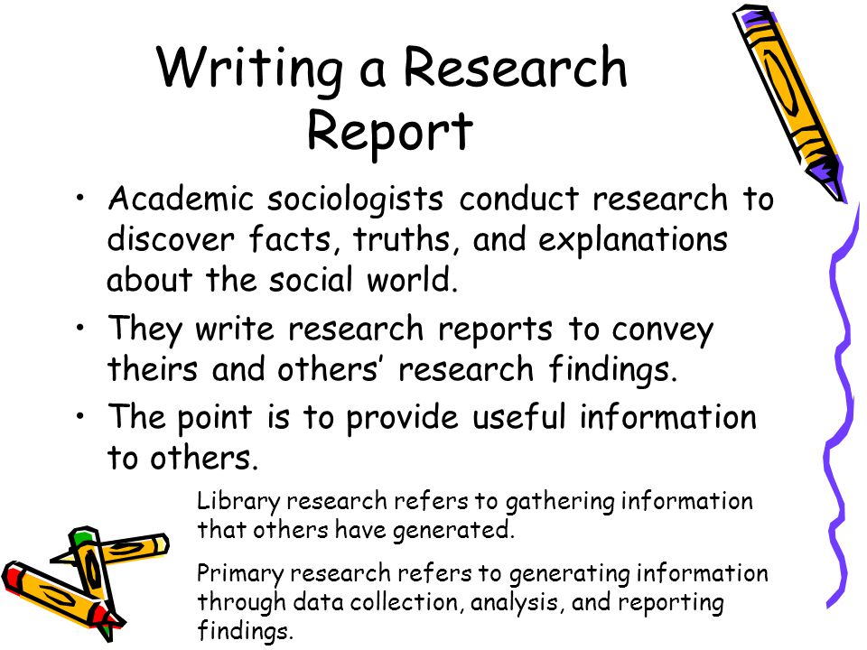 Writing a research report